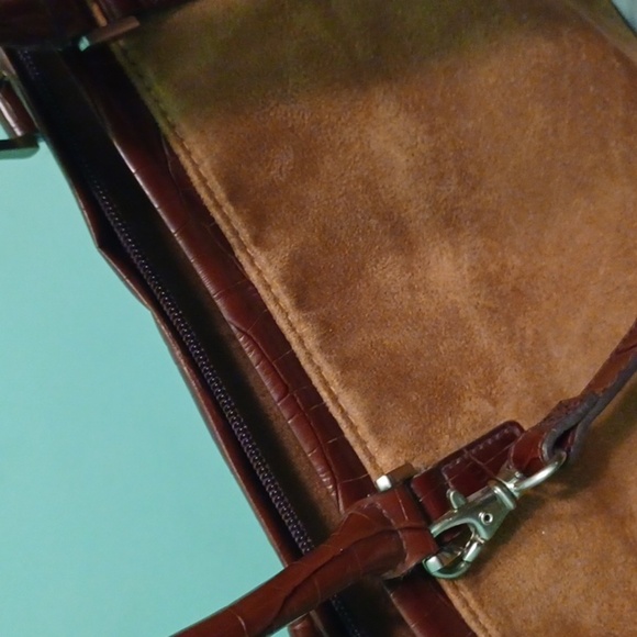 Relic hobo style suede bag. Dark Tan - Picture 7 of 7